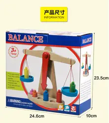 Монтессори обучающие средства баланс детей раннего возраста обучающая игрушка вес игрушка Баланс деревянный продукт