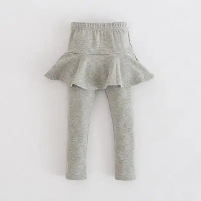 grey Детские штаны в Корейском стиле новые весенние однотонные хлопковые эластичные штаны для больших девочек детские брюки леггинсы для маленьких девочек 6 цветов - Цвет: grey