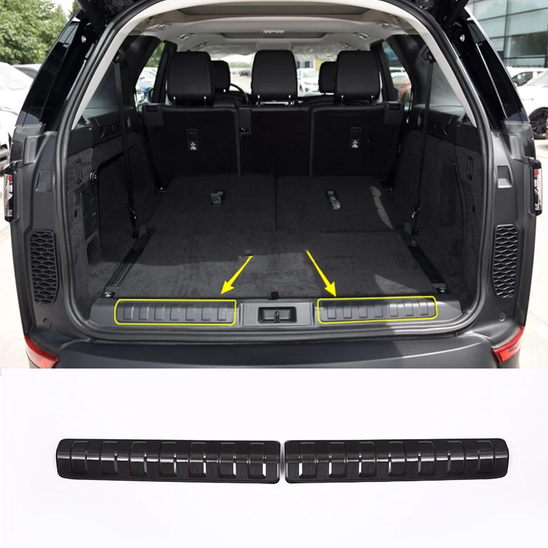 Для Land Rover Discovery 5 LR5 L462 2018Car 304 внутренняя накладка на задний бампер из нержавеющей стали, защитная накладка, отделка автомобильных деталей, 2 шт