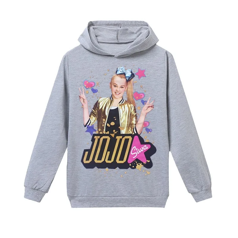 Модная футболка с рисунком для мальчиков от 6 до 14 лет JOJO SIWA/детская одежда для девочек детские толстовки с капюшоном свитер для девочек Одежда для крупных детей