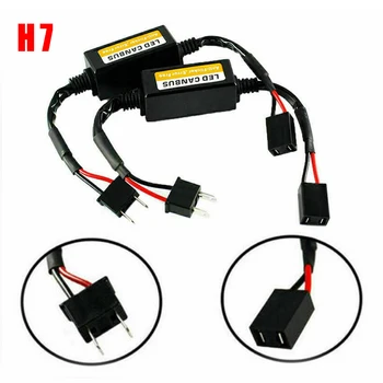 

2 PCS LED Headlight Canbus Error Free Anti Flicker Canceller Decoder Lights