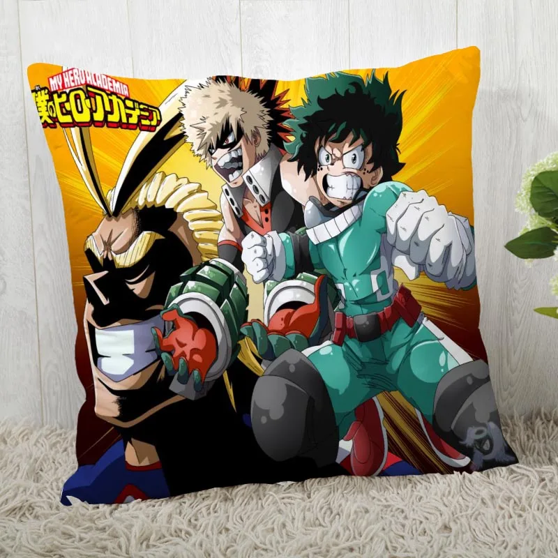 Custom Pillow Cases Boku no Hero Academia Square Pillowcase Christmas Zippered Pillow Cover 40*40cm,45*45cm(One Side - Color: Pillowcase 13