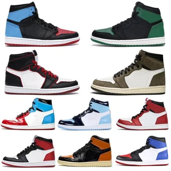 

2020 Original 1 1s stock x men women basketball shoes UNC to chicagos pine green bloodline athletic men trainers sports sneakers