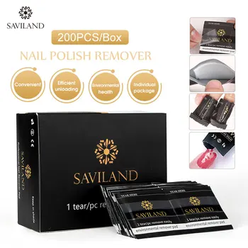 

SAVILAND 200Pcs Nail Polish Remover Wraps Gel Nail Varnish Oak Off Remover Manicure Art Easy Cleaner Nails Remover Tools