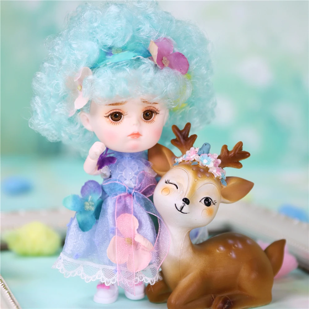 DBS Dream Fairy 1/12 BJD 26 joint body ob11 mini doll with clothes shoes 14cm Cute children gift toy kawaii dodo doll - 4