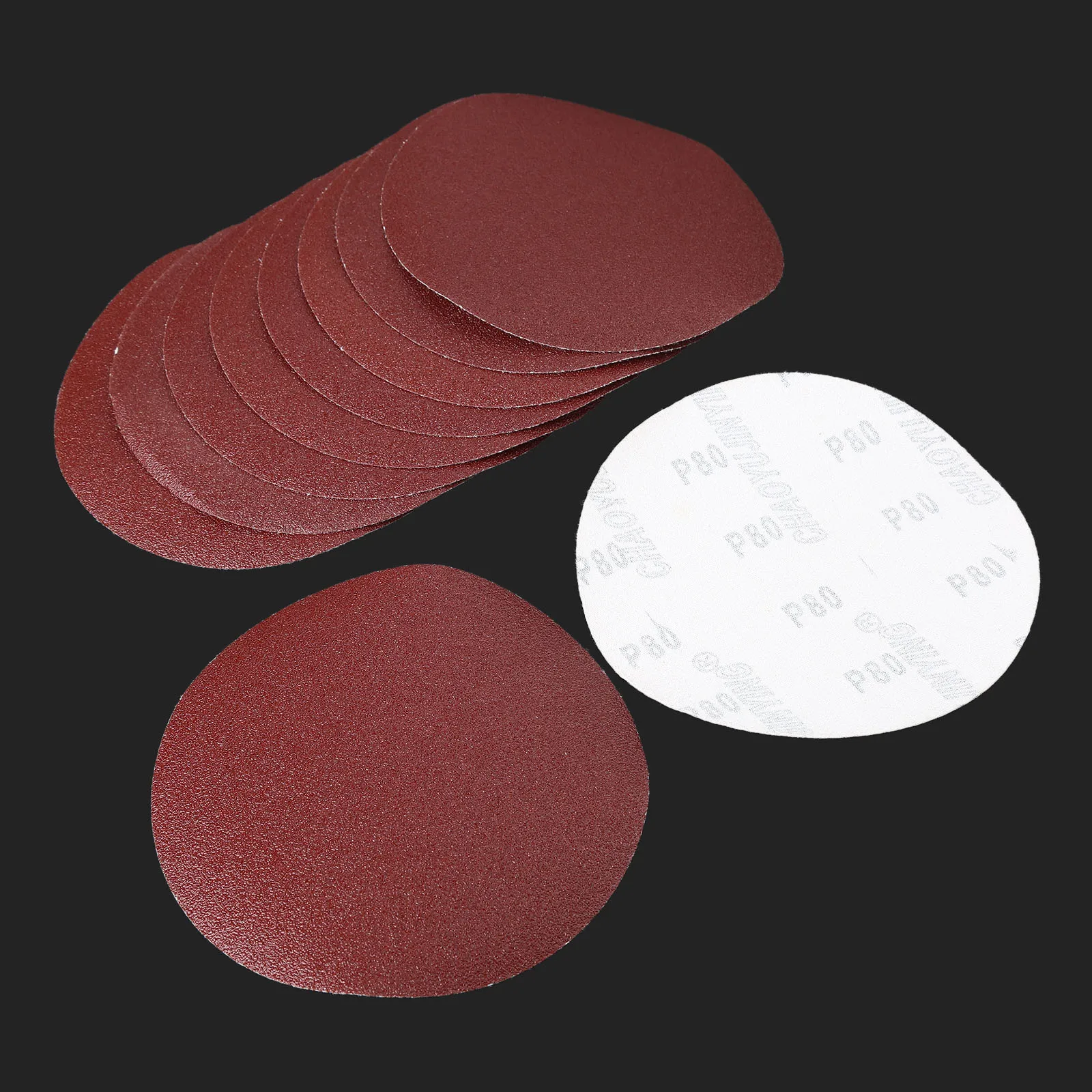 10Pcs 6inch 150mm Round Sanding Disc Sandpaper Disk Sand Sheets Grit 80