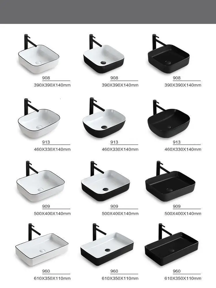 Banyo Waschtisch Salle Bain wastatel Black Da Appoggio Bagno De Mano Pia Para раковина для ванной комнаты Lavabo Cuba Banheiro умывальник