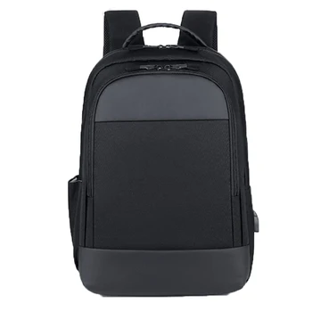 

Men's Double Zipper Anti-Theft Backpack Large Capacity Casual Travle Shoulde Bags Oxford Multifunction Daypack With USB Charging