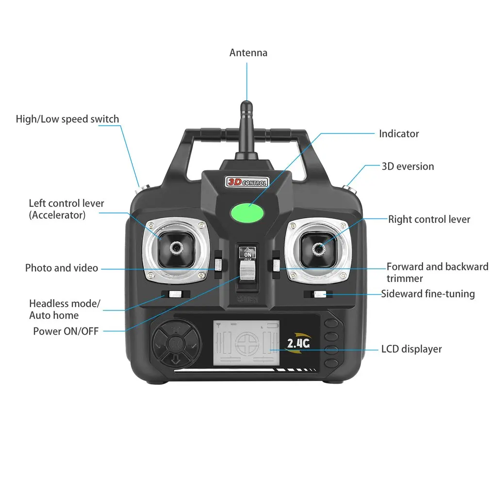 X5C-1 2.4G 4 Channel 4 Axles 6-Axles Gyro Headless RC Quadcopter RTF with Remote Control 360 Degree 3D Tumbling3
