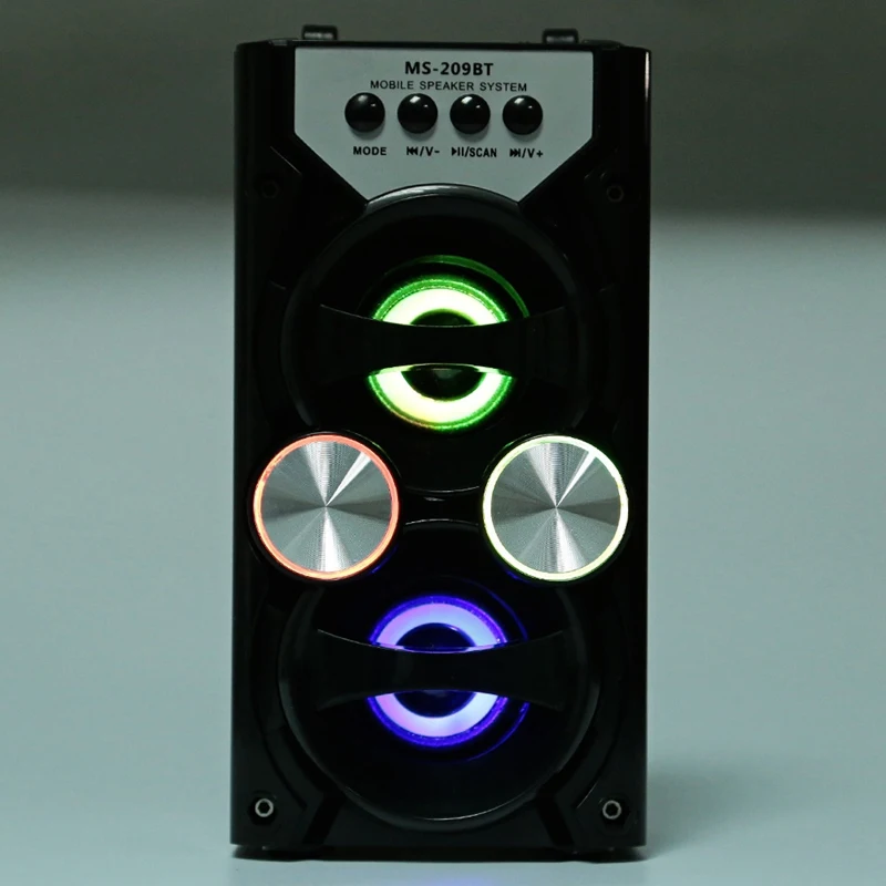 NEW-Portable Ms-209Bt Card Wireless Bluetooth Speaker Fm Radio Outdoor Speaker Audio High Power Tf Usb Music Speakers