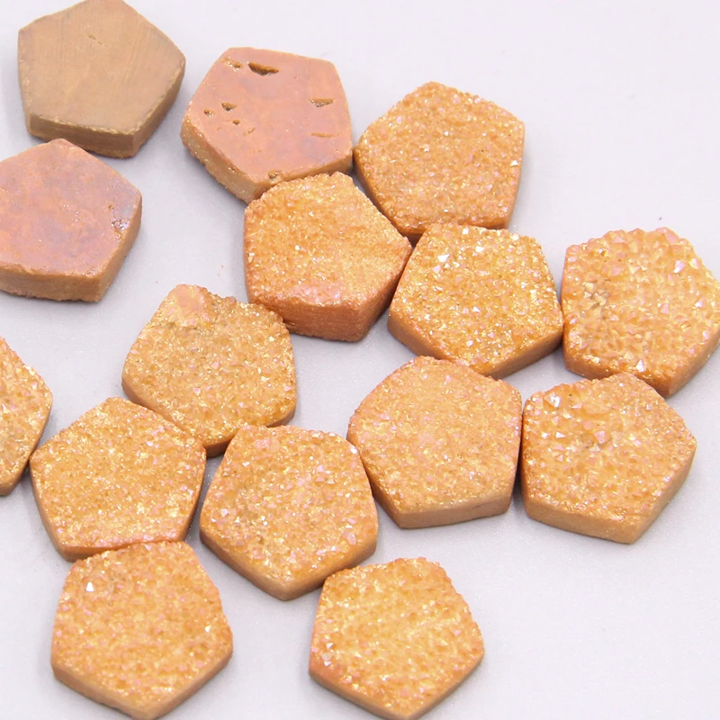4 шт. натуральный синий кулон agates Druzy Шарм плоский кабошон Овальные Кабошоны