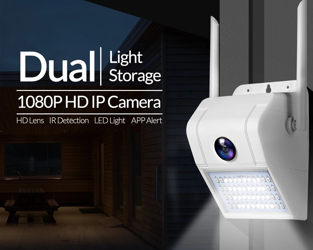 KERUI 1080P HD водонепроницаемый настенный светильник WiFi уличный светильник для внутреннего двора уличная камера для хранения облаков ИК Цвет ночное видение