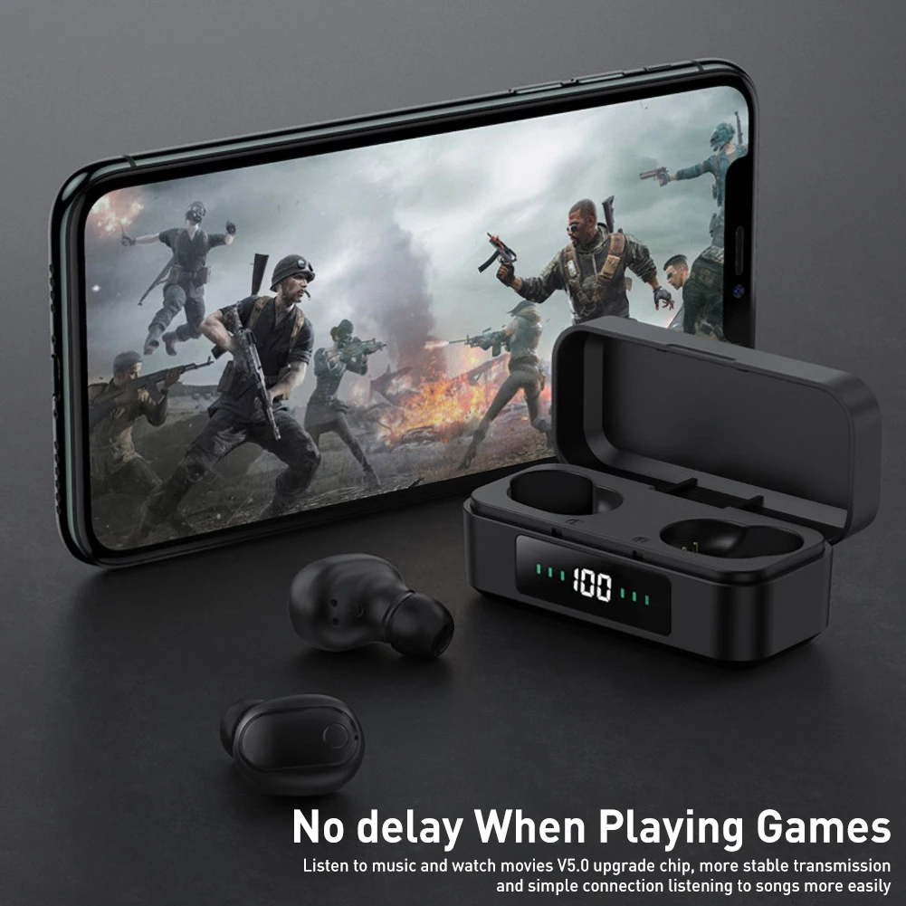 Bluetooth 5 0 Earphone Sports Waterproof 9D Stereo Z9 TWS Wireless Stereo Music Touch Digital Display Earphone for Phones