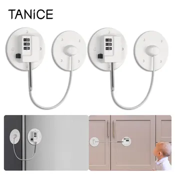 

TANiCE 2 Pcs 24cm Refrigerator Safety Lock Code Lock for Cabinet Drawer Child Security Lock Refrigerator Door Lock Combination