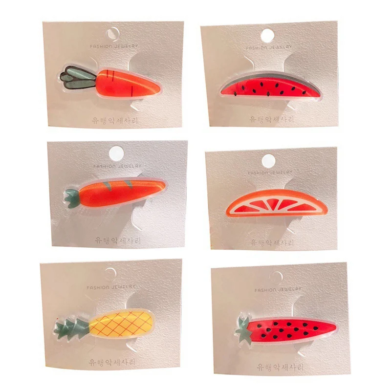 1pcs Girls Hair Clips Cute Fruit Design Hair Pin Children Hairpin Princess Hair Accessories