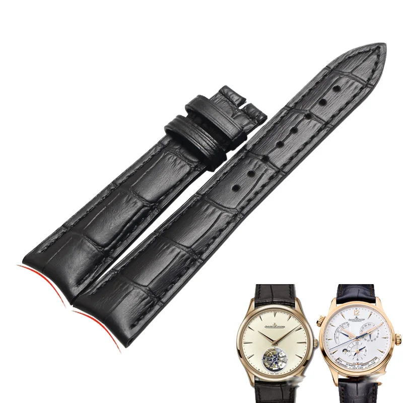 Wentula Cinturini Per Jaeger-Lecoultre Q1368420/Q154842 Cinturino In Pelle Di Vitello Cinturino In Vera Pelle Di Mucca Cinturino In Pelle