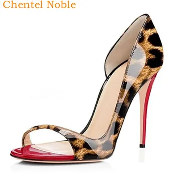 

Fashion Designer Red High Heels Gladiator Sandals Women Peep Toe Platform Leopard Summer Shoe Sandalias Mujer 2019 Big Size