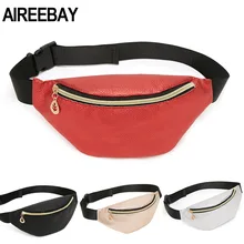AIREEBAY повседневная женская сумка на пояс, брендовая дизайнерская сумка на пояс в стиле ретро, сумка на пояс для девочек, новинка, Маленькая кожаная сумка на грудь для путешествий