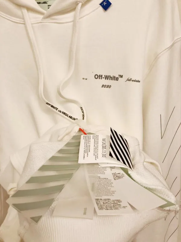 Бело-ow 19ss осенью и зимой неполной эскиз 3M на расстоянии куртка со светоотражающими элементами пара мужской свитер