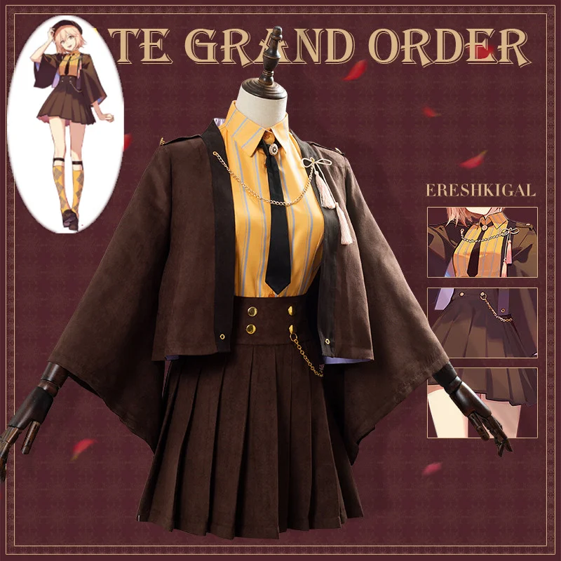 FGO Fate Grand Order Okita Souji Moon Girl униформа бойфренда пальто рубашка платье аниме косплей