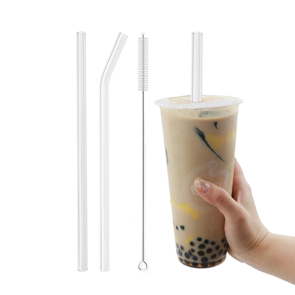 Drinking Straw Set 2Pcs glass straw set,drinking straws