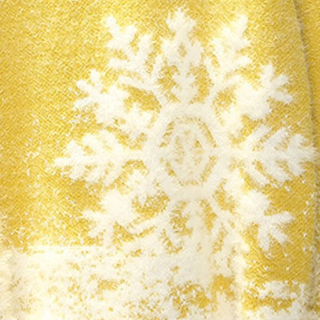 Women O-Neck Merry Christmas Snowflake Print Thick Knitted Sweater Pullover Tops кофта женская