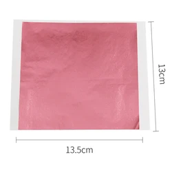 Gold and Silver Leaf Sheets - Premium Foil Paper for Arts, Crafts, and Decor (Rose red)