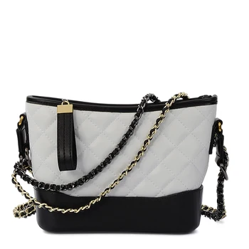 

2020 New Fashion Women Ladies Shoulder Messenger Handbag Black Chain Leather Quilted Luxury Brand Designer Hand Bag