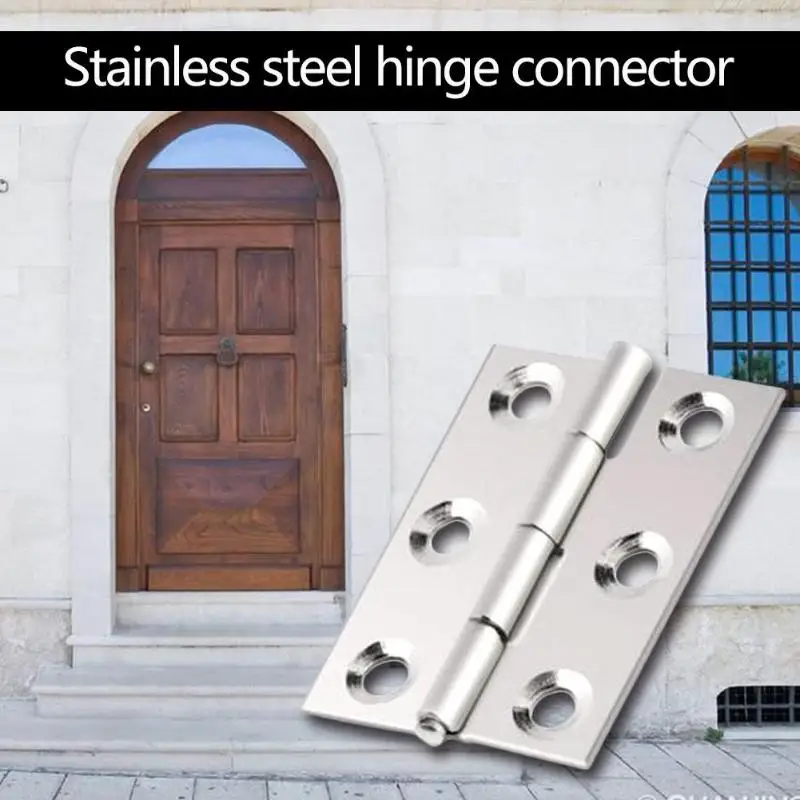 20pcs 6 Holes Stainless Steel Hinges Connectors for Window Small Cabinet