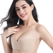 Женский силиконовый невидимый бюстгальтер с пуш-ап клейкой лентой, чехол для сосков, бюстгальтер без бретелек NIN668