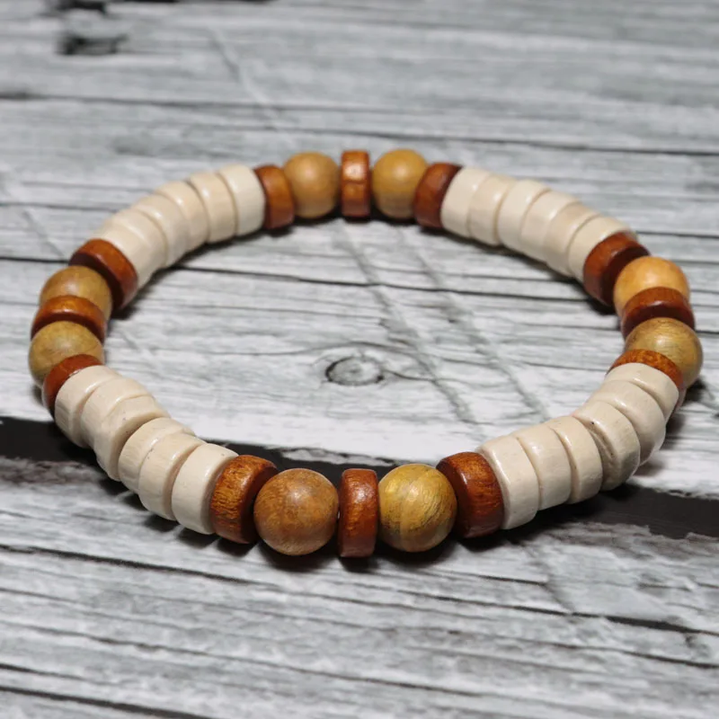Vintage Men Wood Bracelet Natural Stone Beads Brazalete Boho Accessories Male Punk Braslet Present For Man Jewelry Pulsera bracelet jewelry leather bracelets