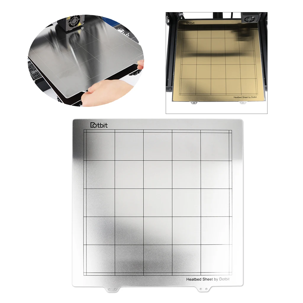 3D Printing Build Surface, Heat Bed Platform & PEI Sheet with Sticker, 300x300mm Square