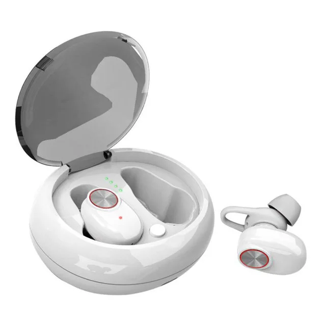 Новые TWS V5 водонепроницаемые наушники Bluetooth 5,0 беспроводные стерео наушники с шумоподавлением наушники для смартфона - Цвет: WHITE