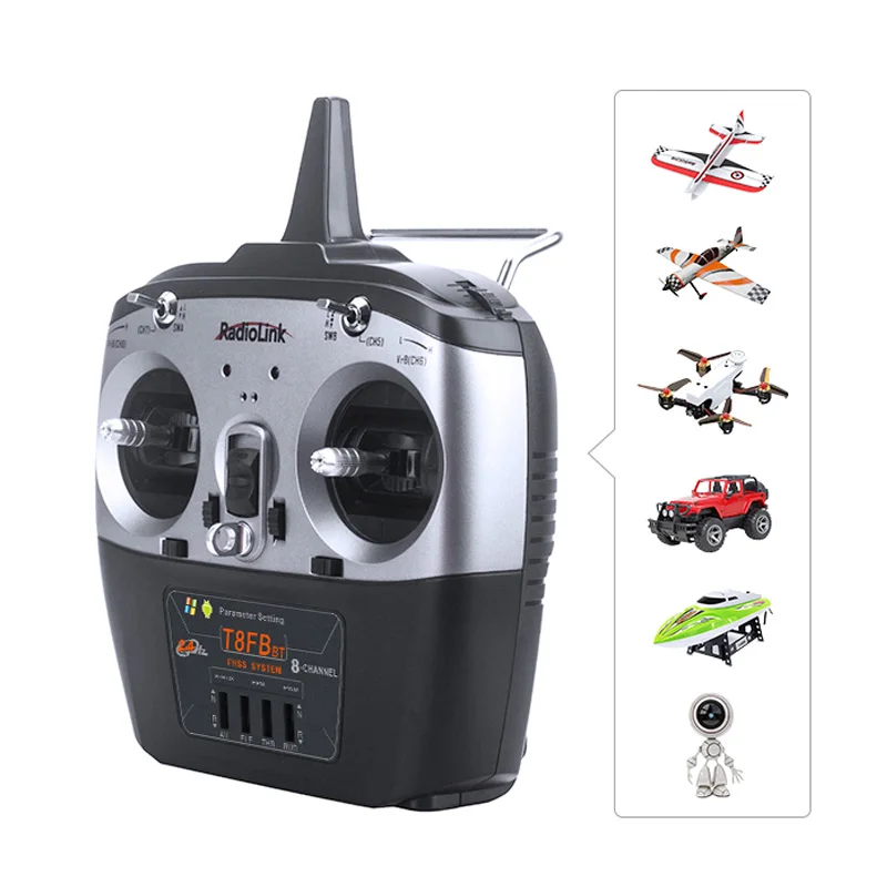 RadioLink T8FB Émetteur RC 8 Canaux 2.4GHz Bluetooth pour Drone Avion Voiture