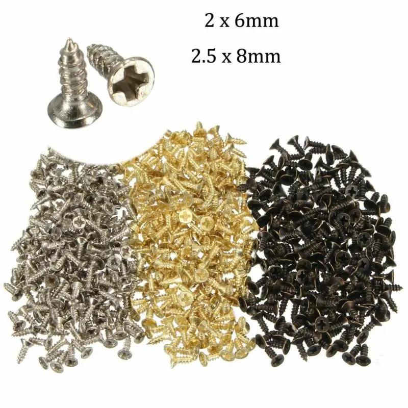 200pcs Mini Phillips Flat Countersunk Head Self Tapping Screw 2x6 2.5x8 3x8mm
