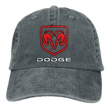 Унисекс Dodge логотип мыть бейсболка Винтаж Регулируемый папа-шляпа