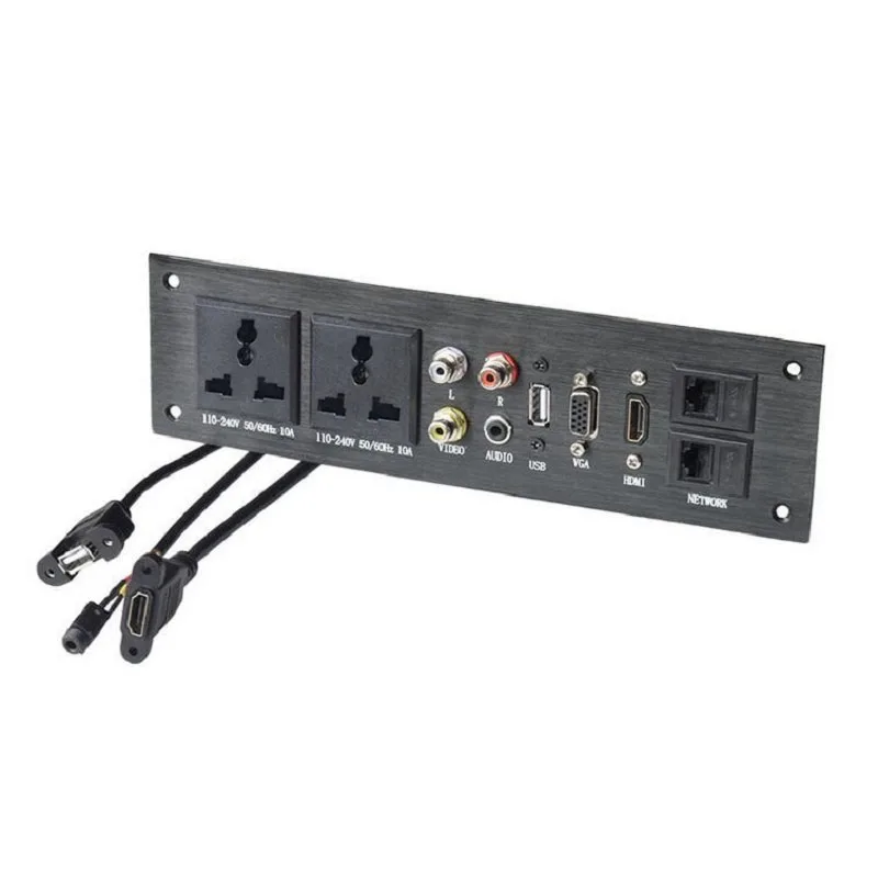 MMOMultionedia розетка Универсальный Три разъема RL VIEDO аудио USB VGA HDMI сетевой разъем преобразования - Цвет: Universal hole