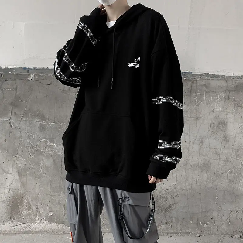 Новинка Осень 2020 мужские толстовки повседневная женская модная черная толстовка