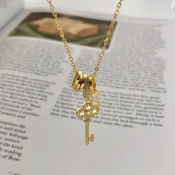 

2019 Kolye Moana Choker And American Light Luxury S925 Sterling Key Pendant With Necklace, Net Red, One Matching Hair