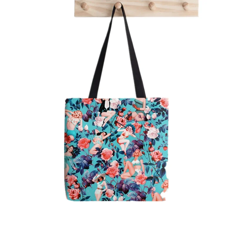 2021 Shopper Moroccan bazaar Printed Tote Bag women Harajuku shopper Funny handbag girl Shoulder shopping bag Lady Canvas Bag