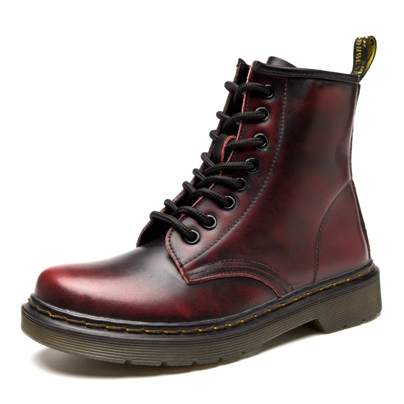 

Autumn Winter Platform Boots Women Casual Ankle For Shoes Woman Leather Lace Up Shoe Ladies Snow White Botas Zapatos de Mujer