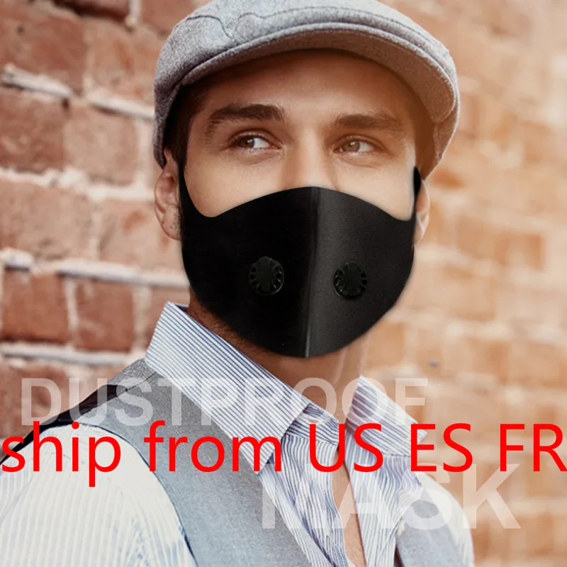 

Unisex Cotton Breath Valve PM2.5 Mouth Mask Anti-Dust Anti Pollution Mask Cloth Activated carbon filter respirator Toiletry Kits