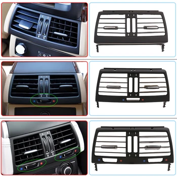 

3 Style Car Armrest box Rear Air Outlet Vent Grille Cover ABS Chrome For BMW X5 E70 X6 E71 08-13 Interior Replacement Accessory