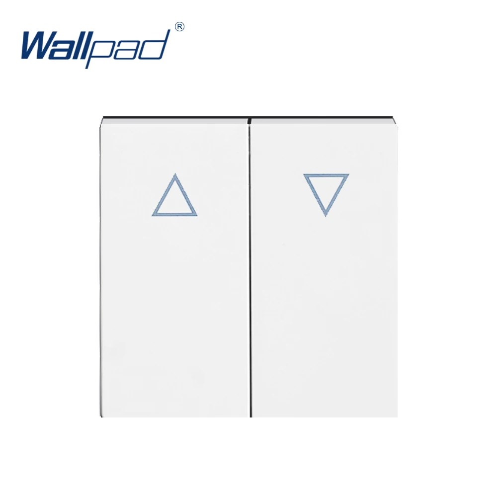 Подхват для занавески Wallpad 2 позиционный переключатель кнопка с самовозвратом переключатель для модуль всего 55*55 мм - Цвет: White