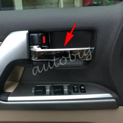Хромированные накладка на внутреннюю дверную ручку для Toyota Land Cruiser LC200 2008-2019 |