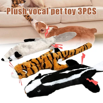 

3PCS Squeaky Dog Toy Without Stuffing Safe and Durable Plush Toy Molar Toys Bite Resistant for Pet FAS6