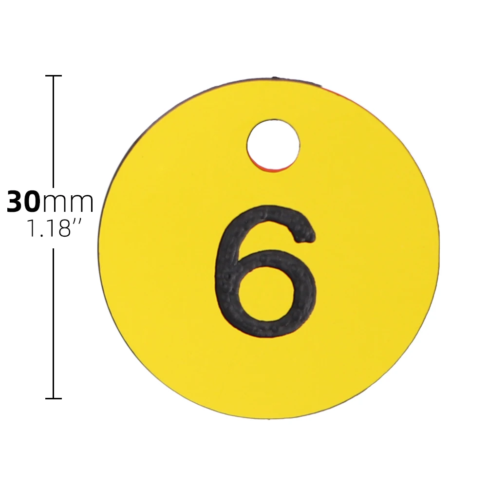 New Round Husbandry Farm Number Label Beehive Beekeeping Box Marker with Hole Tag Animal Livestock Plant Classification Signs