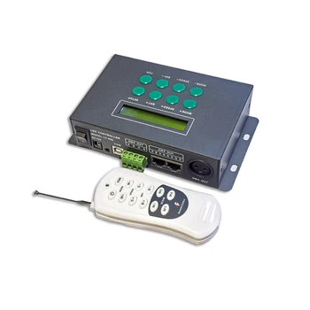 

DMX Master Controller 580 mode RF Remote RGB Led Strip Controller 250Kbps 512 DMX Channel 170 Pixels LCD Screen