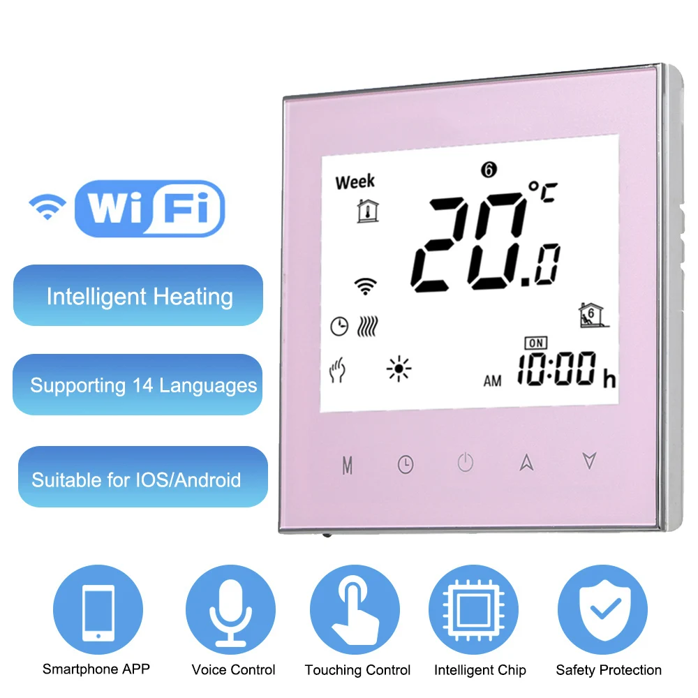 Digital Water Heating Thermostat with WiFi Connection &amp Voice Control Energy Saving AC 95-240V 5A Touchscreen | Обустройство дома