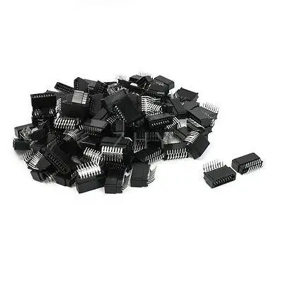 

100 Pcs Dual Rows 2.54mm Pitch PCB 90 Degree IDC Connector Pin Headers 16Pins